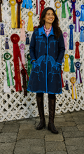 Load image into Gallery viewer, Blue Equestrian Reversible Coat