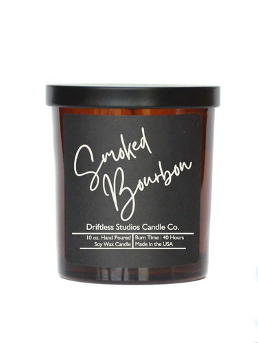 Smoked Bourbon Soy Candles - 10 oz. Jar With Lid Black Label