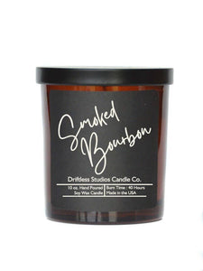 Smoked Bourbon Soy Candles - 10 oz. Jar With Lid Black Label