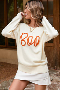 Ribbed Boo Sweater