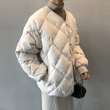 Load image into Gallery viewer, White Quilted Puffer Jacket