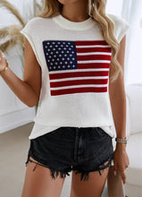 Load image into Gallery viewer, Flag Knit Sweater Tank