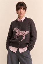 Load image into Gallery viewer, Spotted Horse Intarsia Cardigan