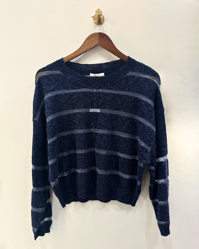 Whitecaps Sheer Stripe Long Sleeve