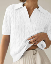 Load image into Gallery viewer, Lapel Twist Knit Top