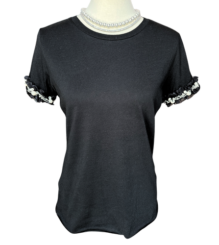 Ruffle Pearls Tee