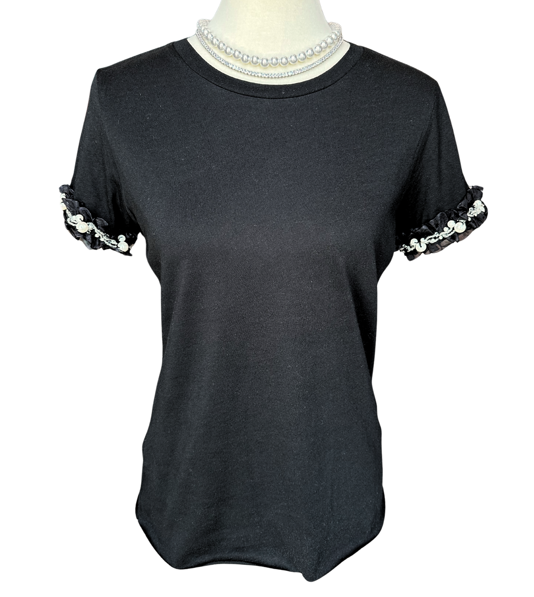 Ruffle Pearls Tee