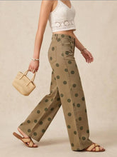 Load image into Gallery viewer, Polka Dot Straight Leg Jeans