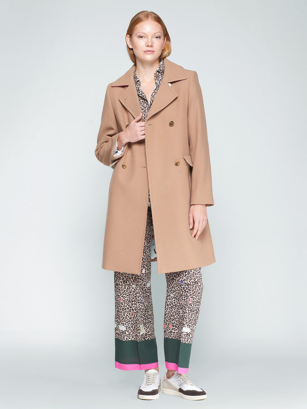 Double Breasted Mid Length Coat