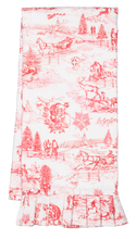 Load image into Gallery viewer, Christmas Toile Tea Towel