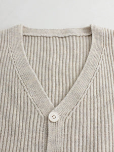 Button-Up Ribbed Vest
