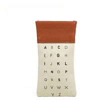 Load image into Gallery viewer, Letter Print Glasses Pouch