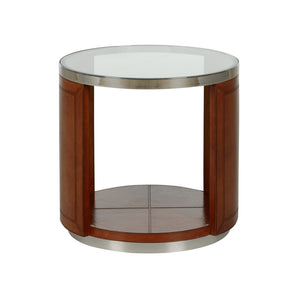 Craftsman Leather Side Table