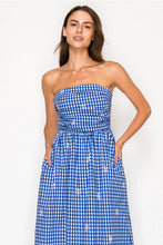 Load image into Gallery viewer, Azure Lace Strapless Maxi