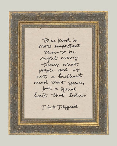 To Be Kind