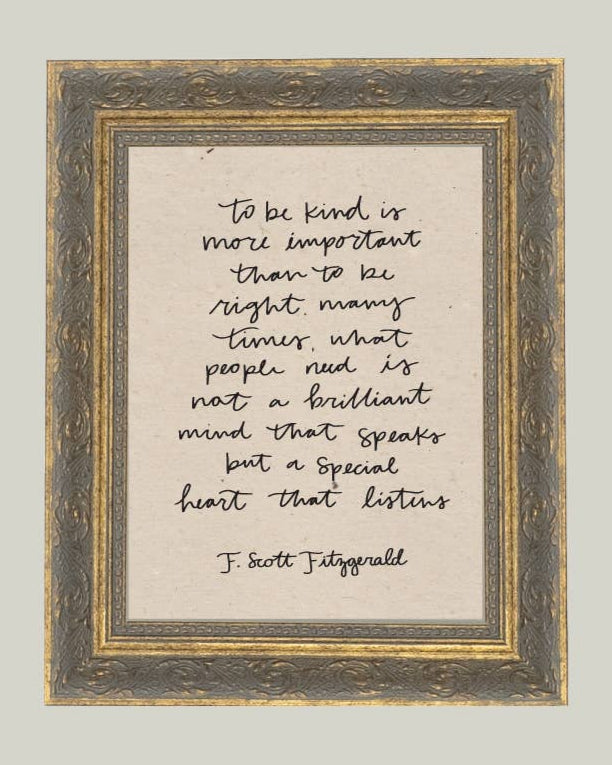 To Be Kind