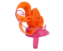 Load image into Gallery viewer, Orange + Fuchsia Fillies Fascinator