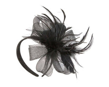 Load image into Gallery viewer, Black Bow Fascinator