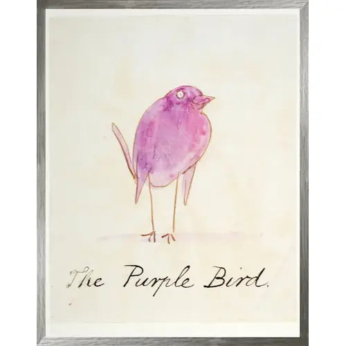 The Purple Bird (available in light green)