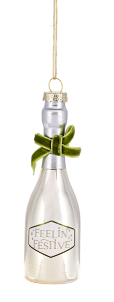 Champagne Bottle Ornament (+)