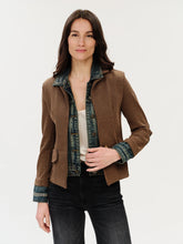 Load image into Gallery viewer, Clarissa Mixed Media Jacket (+)