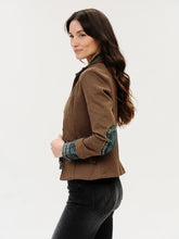 Load image into Gallery viewer, Clarissa Mixed Media Jacket (+)